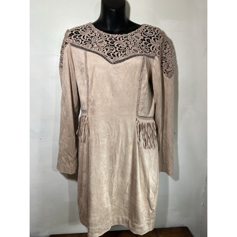 Vtg Y2k Gianni Bini Dress Faux Leather Festival Music Concert Boho Dessert Party